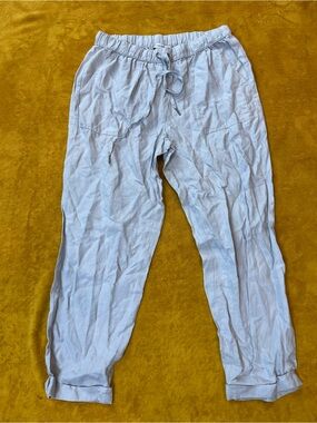 Relaxed Light Gray Drawstring Joggers for Men